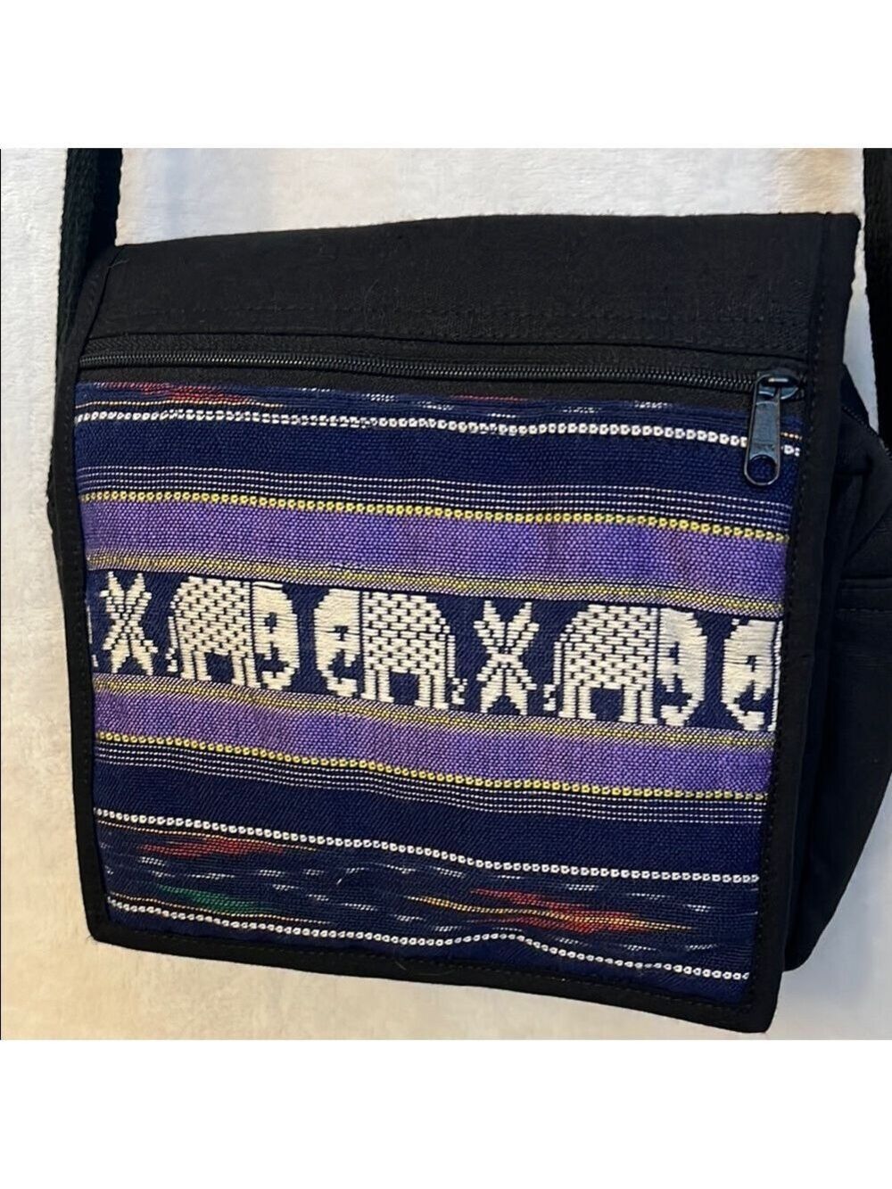100% cotton Crossbody Bag with Adjustable Strap